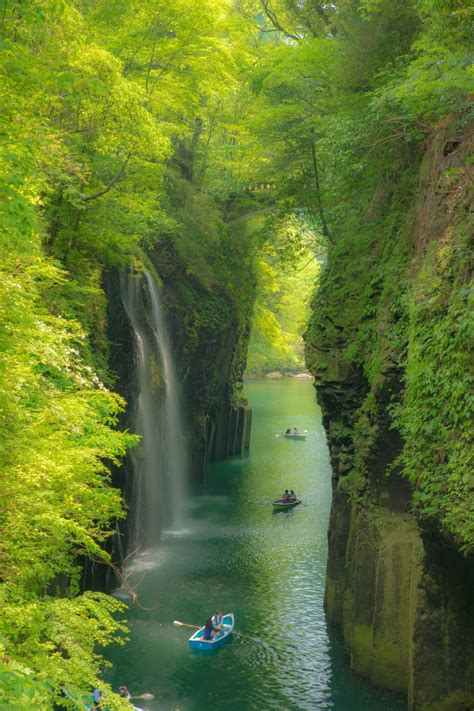 Photo Of Manai Falls Fresh Green Waterfall In Takachiho Chō Miyazaki