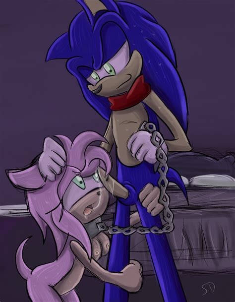 Rule 34 Amy Rose Bondage Breasts Collar Color Exposed Breasts Female