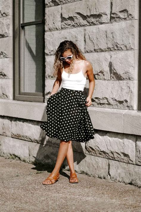 What To Wear With A Polka Dot Skirt Kembeo