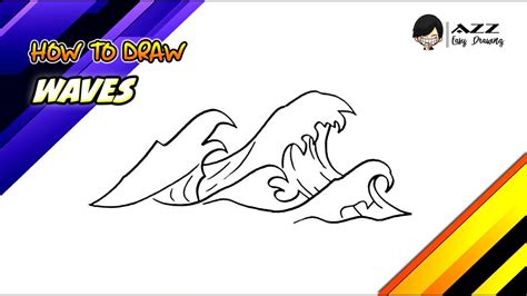 How To Draw Waves Step By Step Youtube
