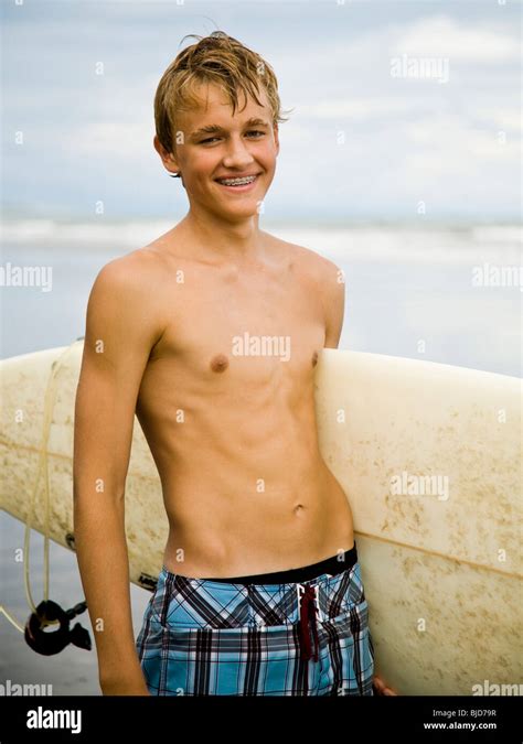 Boy At The Beach Stock Photo Alamy