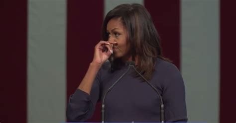 Michelle Obama Tears Up Speaking On Trump Pussy Convo This Is Not