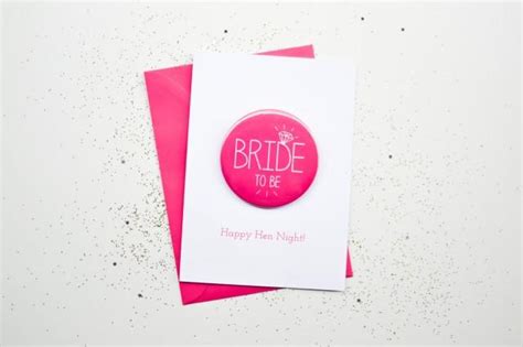 Bride To Be Card And Badge Hen Night Hen Party Bachelorette Party