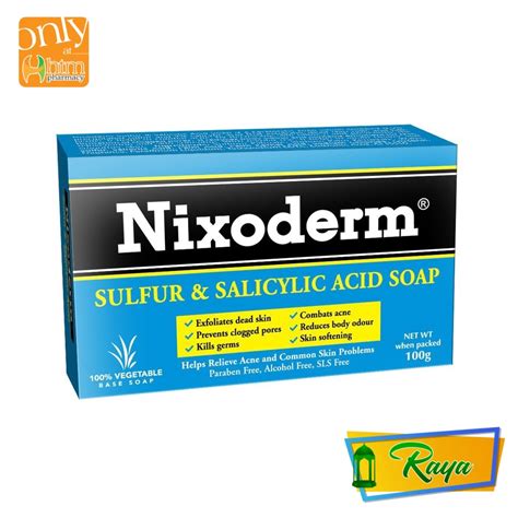 Helps relieve acne and common skin problems paraben free, alcohol free,sls free. Nixoderm Sulfur & Salicylic Acid Soap 100G | Shopee Malaysia