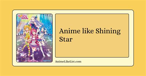 Anime Like Shining Star Anime Like List