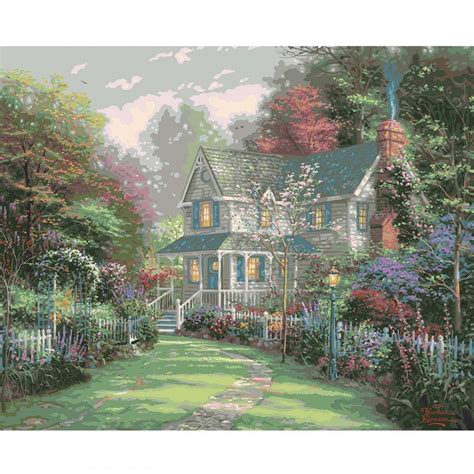 Thomas Kinkade Victorian Garden Ii Paint By Numbers Uk