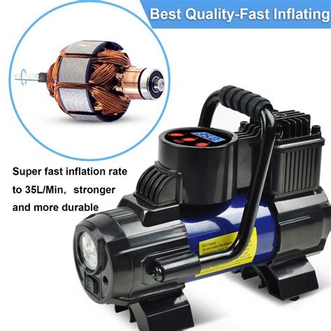 seborio portable air compressor pump for car mini tire inflator motorcycle 120w 150 psi