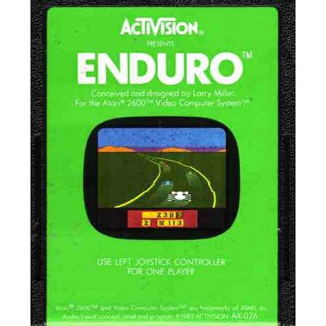 Enduro Blue Label Atari 2600 Game Retro Vgames
