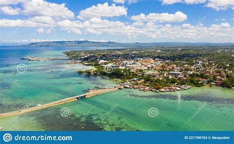 Tagbilaran City View From Above Bohol Philippines Stock Image