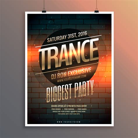 Party Event Flyer Template Including Venue And Date Download Free