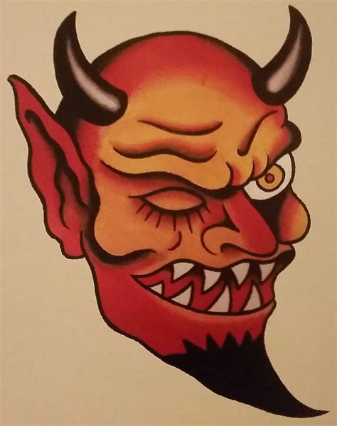 Old School Devil Tattoo