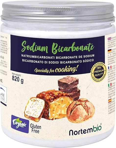 Nortembio Organic Bicarbonate Of Soda 820 G Baking Soda Food Grade