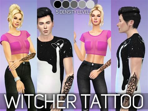 Katrin Fadeeva Witcher Tattoo Witcher Tattoo Sims 4 Tattoos Tattoos
