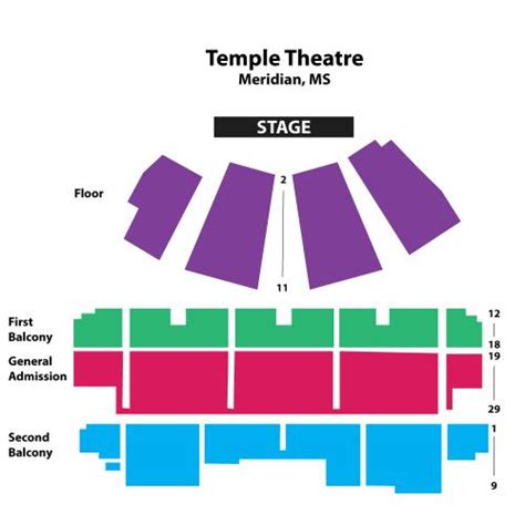 Temple Theater Meridian Ms Seating Chart Seating