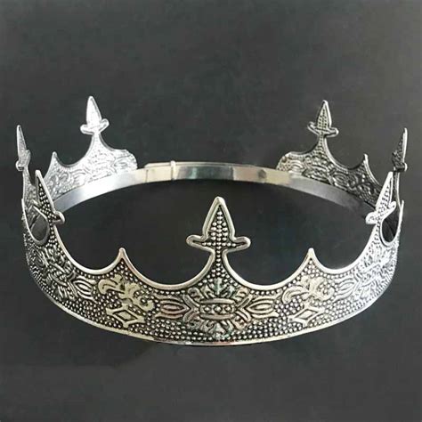 Mens Silver King Crown Medieval Silver King Crowns Mc
