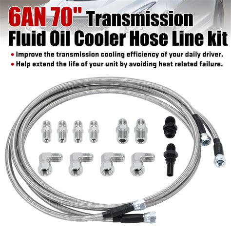 70 Automatic Transmission Cooler Line Kit For Gm 4l60e 4l65e Th350