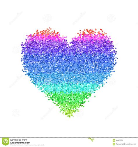 Colorful Glitter Heart Stock Vector Illustration Of Light 90585700