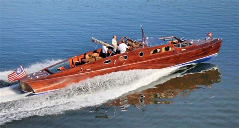 Commuter Yacht Posh Launched In As Weejoe Ii Mahogany Boat