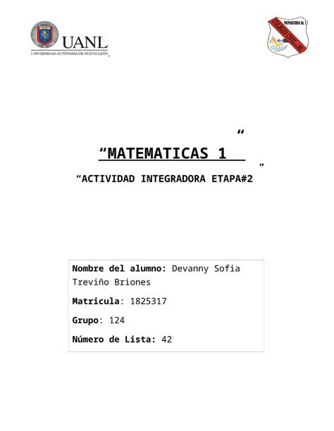 Docx Matematicas 1actividad Integradora Etapa2 Dokumentips