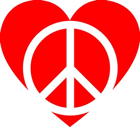 Heart Peace Sign Clipart At Getdrawings Free Download