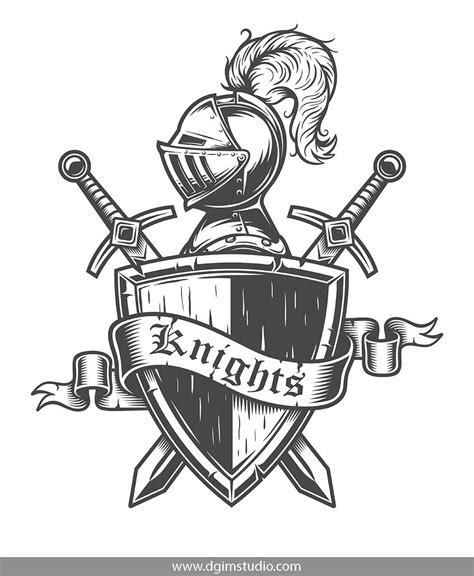 Knights Templates And Elements Knight Drawing Knight Tattoo Shield