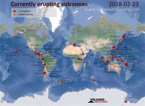 An Image Of The Volcanos In Different Locations Around The World That