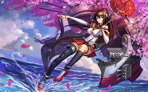 Anime Anime Girls Kantai Collection Yamato Yamato HD Wallpaper Pxfuel