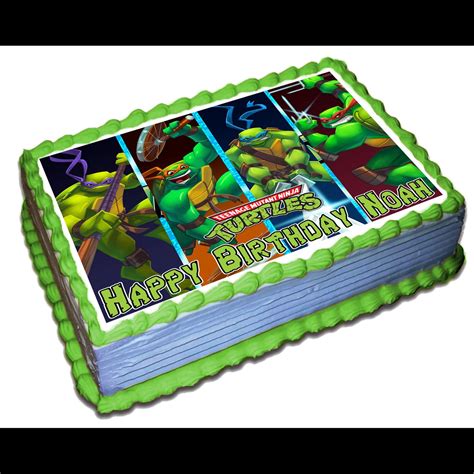 Ninja Turtles Edible Cake Topper Icing Sugar Paper Etsy