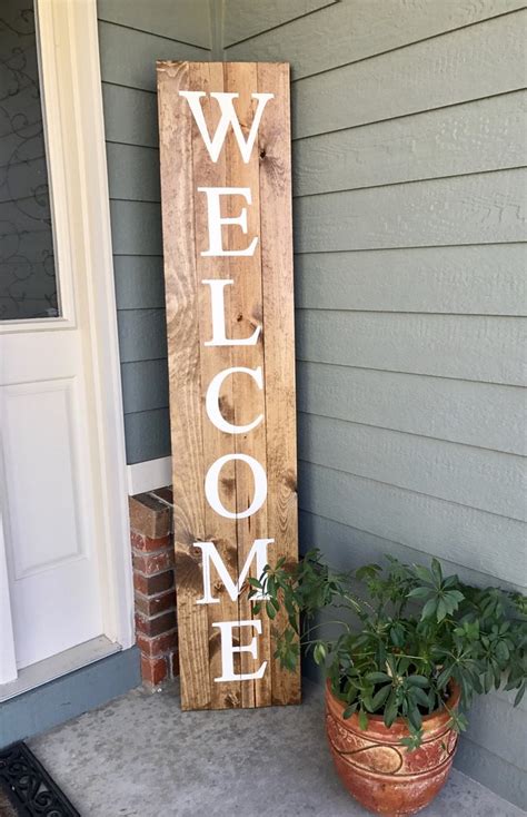 Your decision should be based on personal preferences, on the theme and. Welcome wood sign - 6' tall, 5'tall or 4' tall - Knot and ...