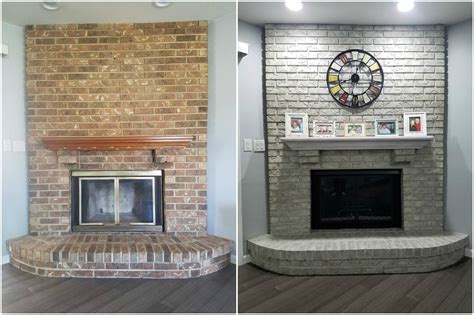 Dollhouse miniature 1:144 scale brick fireplace kit. Before/After Brick-Anew Fireplace Paint | Fireplace ...