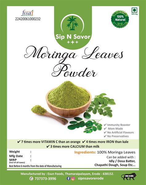 Moringa Leaves Powder Sip N Savor