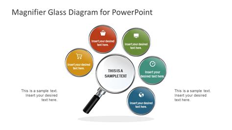 Free 5 Steps Magnifier Focus Powerpoint Diagram Slidemodel