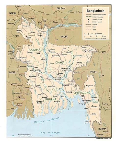 Mapas Politico De Bangladesh