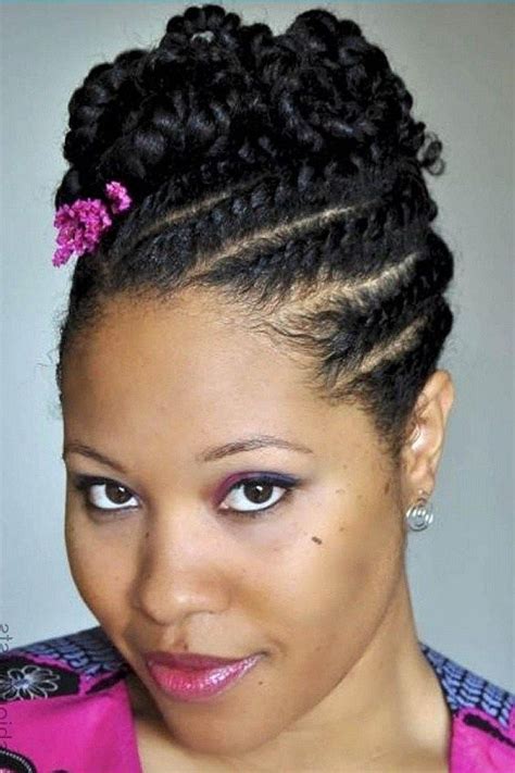 40 Beautiful Braided Updos For Black Women Goddess Braids Hairstyles