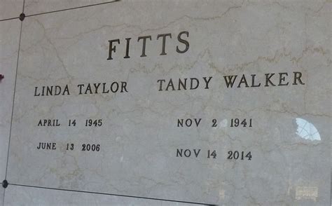 Tandy Walker Fitts VI 1941 2014 Find A Grave Memorial