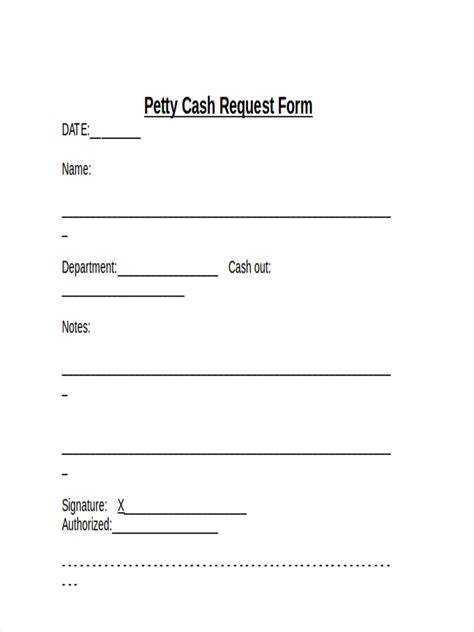 Petty Cash Request Free Petty Cash Request Templates Gambaran