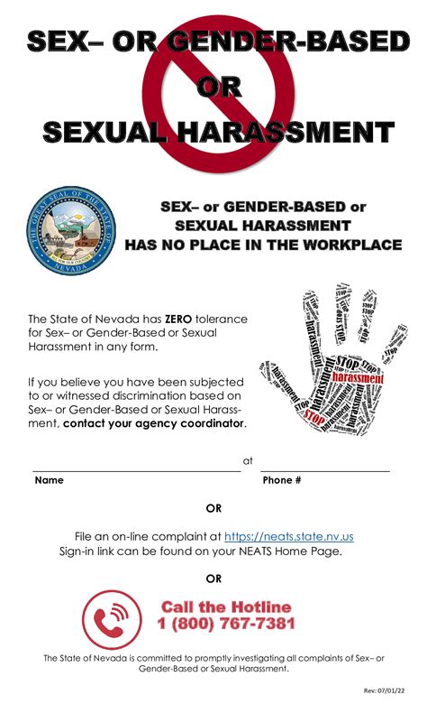 Free Nevada Sexual Harassment Poster Labor Law Poster 2024