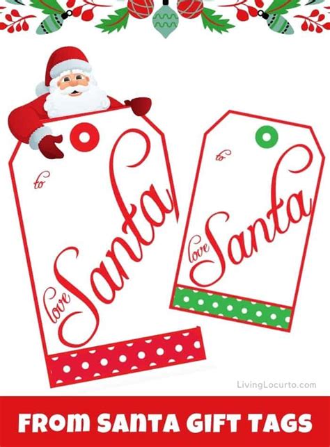 Santa Gift Tags From The North Pole Christmas Free Printables