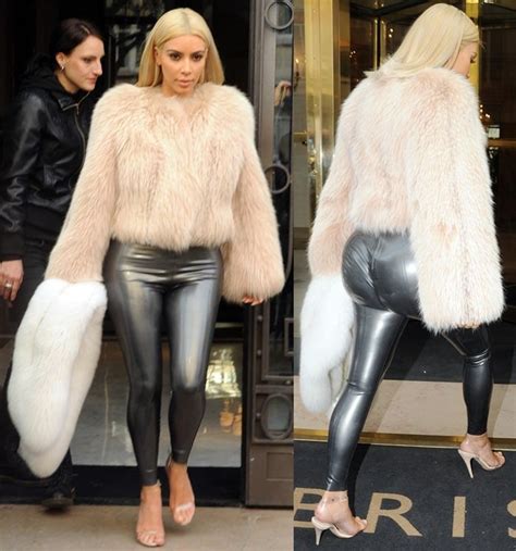 Kim Kardashian Squeezes Big Booty Into Super Tight Latex Leggings