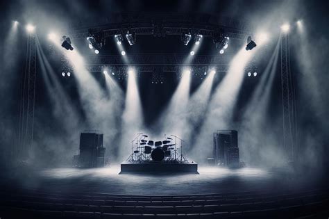 Premium Photo A Digital Art Of An Empty Music Concert Stage With