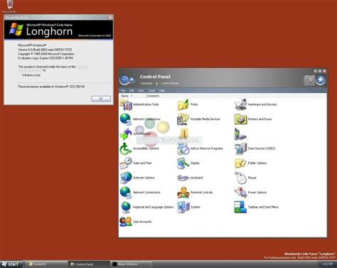 Windows Longhorn Build 4083 Screenshots Inside Winfuturede