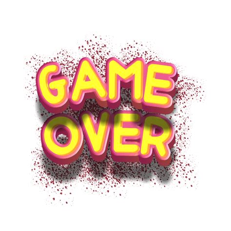 Game Over Typography 14524970 Png