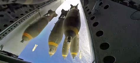 Watch This Bomb Bay View Of A B 52 Carpet Bombing An Island