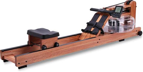Battife Water Rowing Machine Solid Red Walnut Wood Rower Machine With