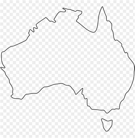 Australia Blank Map Geography Simple Outline Of Australia Png Image