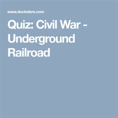 Underground Railroad Ducksters