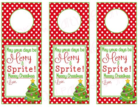 Merry And Sprite Gift Tag Super Easy And Cute Neighbor Gift Christmas