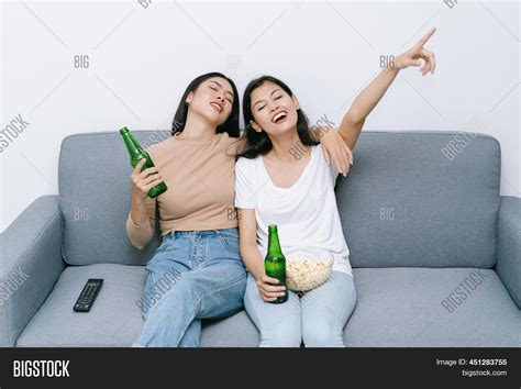 Two Asian Girls Drunk Image And Photo Free Trial Bigstock