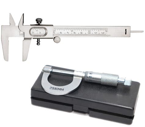 Vernier Caliper And Screw Gauge - Labworld vernier caliper+screw gauge 25mm combo pack of 2 micrometer