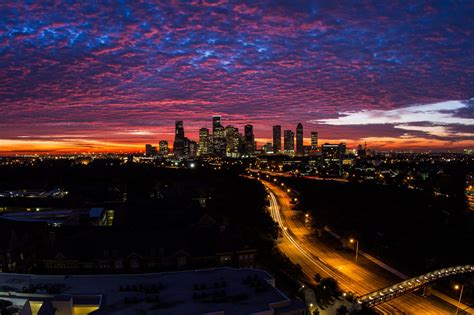 Buffalo Bayou Houston Houston Afar Houston Texas Skyline Houston